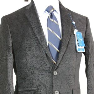 40L Ryan Seacrest Slim-Fit Paisley Coat Jacket